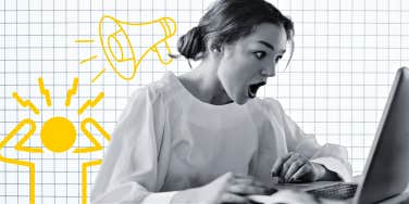 young woman angry at bad news on her computer 
