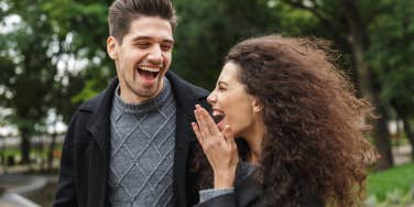 Couple laughing 