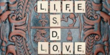 wisdom life love scrabble tiles