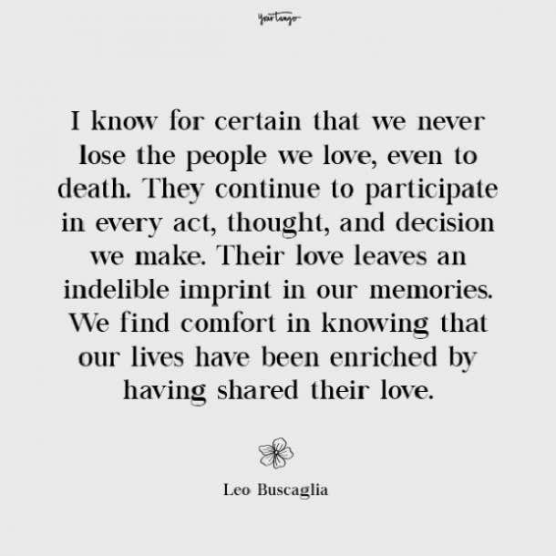 Leo Buscaglia missing mom quote